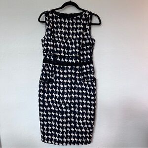 Jones New York Elegant Dress Black and White Patterned Size 6